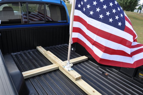 How to put a 2024 flag in a truck bed