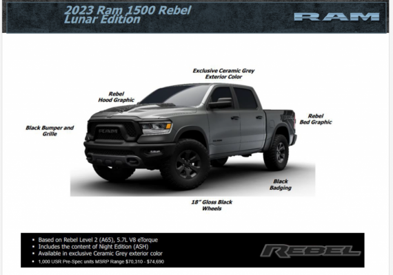 2023 Ram 1500 Rebel® Havoc & Lunar Editions